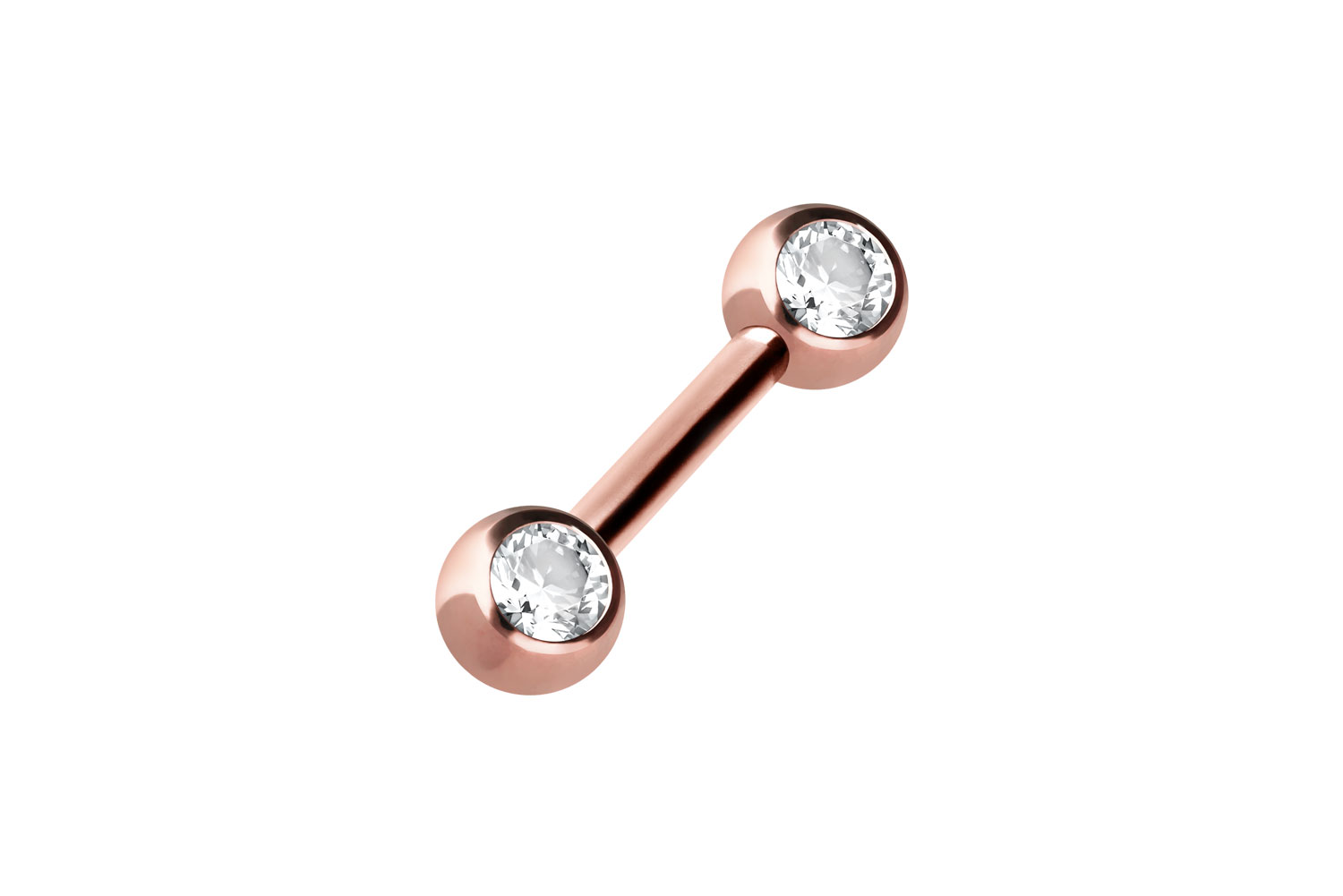 Chirurgenstahl Barbell Piercing SEITLICHE KRISTALLE